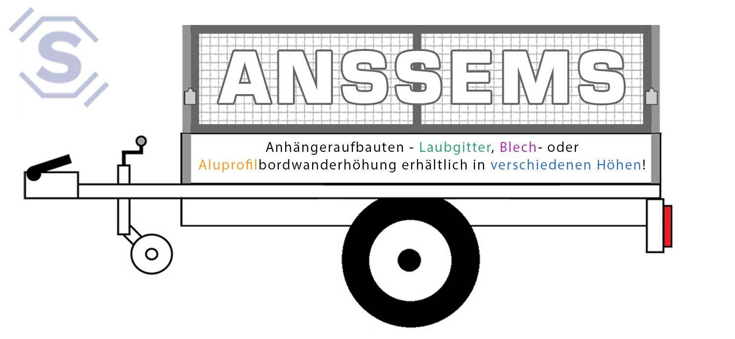 Barthau Anhängeraufbauten. Laubgitter oder Bordwanderhöhung aus Alu oder Blech, erhältlich in 60/80/100 cm.