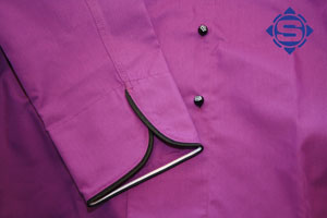 Unisex Kochjacke mit farblichen Paspel 
