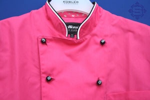 Unisex Kochjacke mit farblichen Paspel 