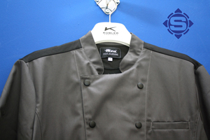 Graue Sommer Kochjacke