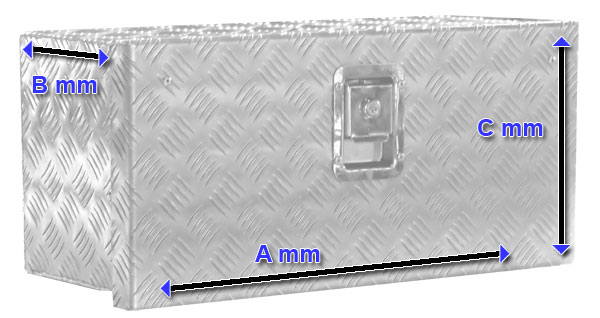 Maßanfertigung / Produktion nach Maß von Aluminium Transportboxen / Stauboxen