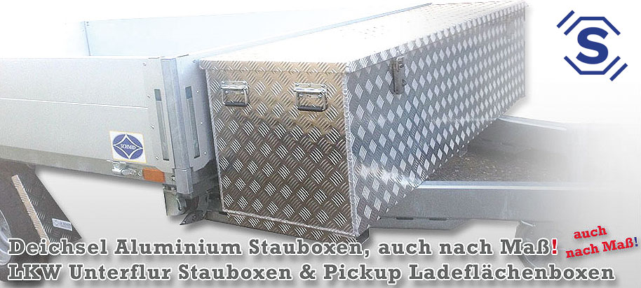 Aluminium Boxen Deichsel Aufbau / Aluminium Stauboxen für Anhänger Deichselaufbau, praktisch, variabel - jede Größe produzierbar