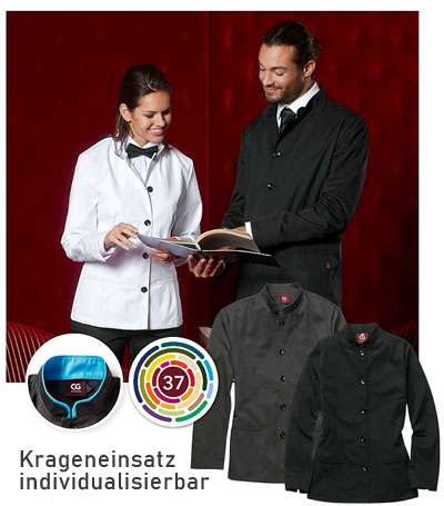 Wählen Sie Ihre CORPORATE DESIGN Damen Arbeitsjacke für Restautant & Hotel aus 3 Grundfarben aus