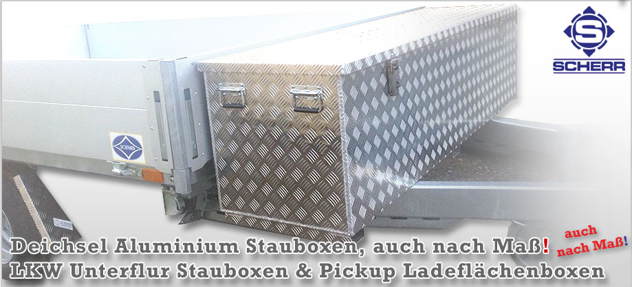 Aluminium Boxen Deichsel Aufbau / Aluminium Stauboxen für Anhänger Deichselaufbau, praktisch, variabel - jede Größe produzierbar