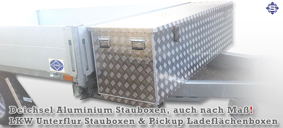 Deichselboxen schaffen Platz für Werkzeug, Zurrgurte und Werkzeug auf der Anhänger Deichsel und auch für Wohnwagen ideal