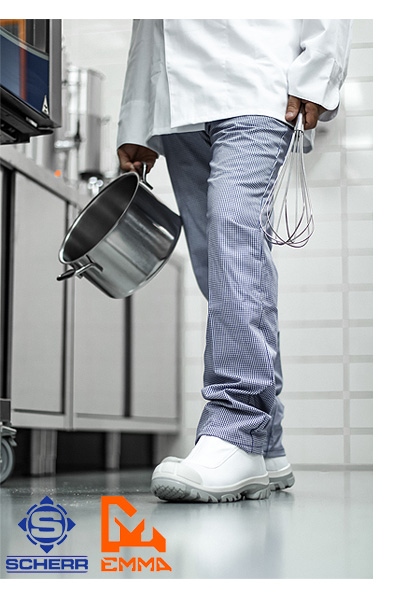 EMMA VILA Sicherheitsschuhe in der Farbe Weiß für Küche, Hotel und Gastronomie sowie für die Lebensmittel Industrie