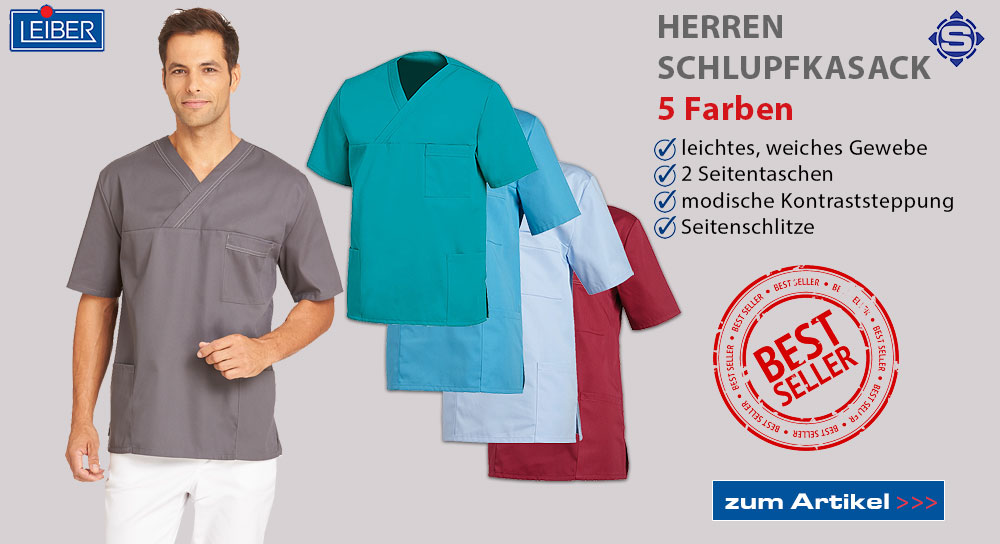 Herren Kasack & Schlupfkasack für Pflege, Medizin & Labor, Berufsbekleidung von LEIBER Berufsbekleidung.