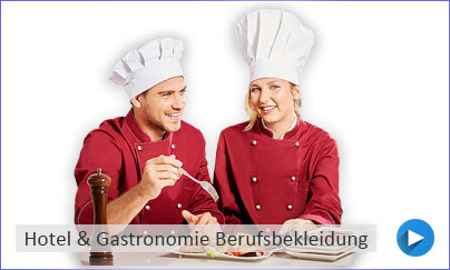 Kochjacken und Kochhosen für Damen und Herren führen wir in vielen Farben und Ausführungen
