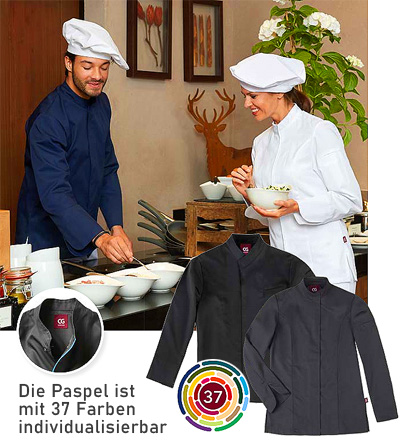 Elegnate strapazierfähige Kochjacken mit besten Tragekomfort