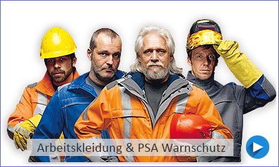 Arbeitshosen und Arbeitsjacken, auch Warnschutz PSA oder Arbeitskleidung für spezielle Arbeitsbereiche - für Industrie / Handwerk / Ämter - Behörden und Privat Einkäufer