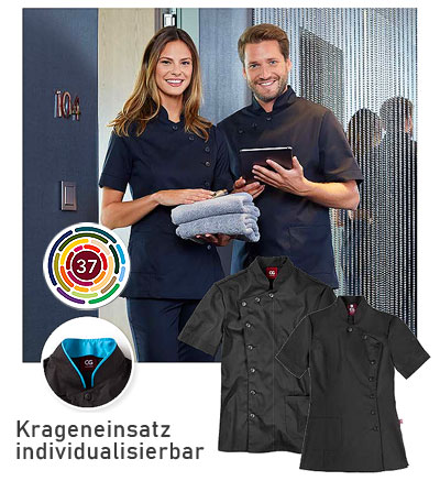 Schicke Damen Kurzarm Arbeitsjacke oder auch als Sommer Kochjacke