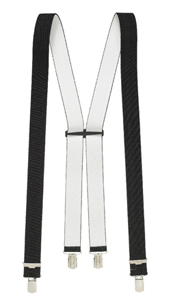 Elastische Hosenträger in Farbe Schwarz 