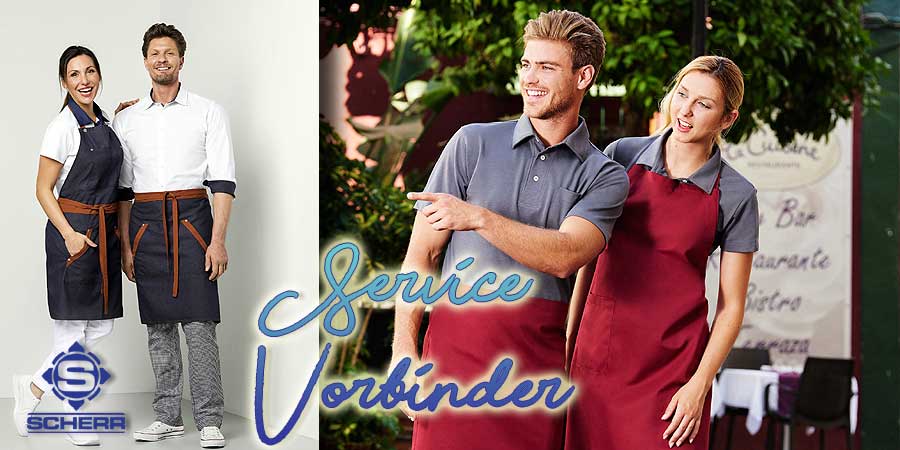 Berufsbekleidung für die Gastronomie, Schürzen / Vorbinder für Service & Koch / Kochbekleidung