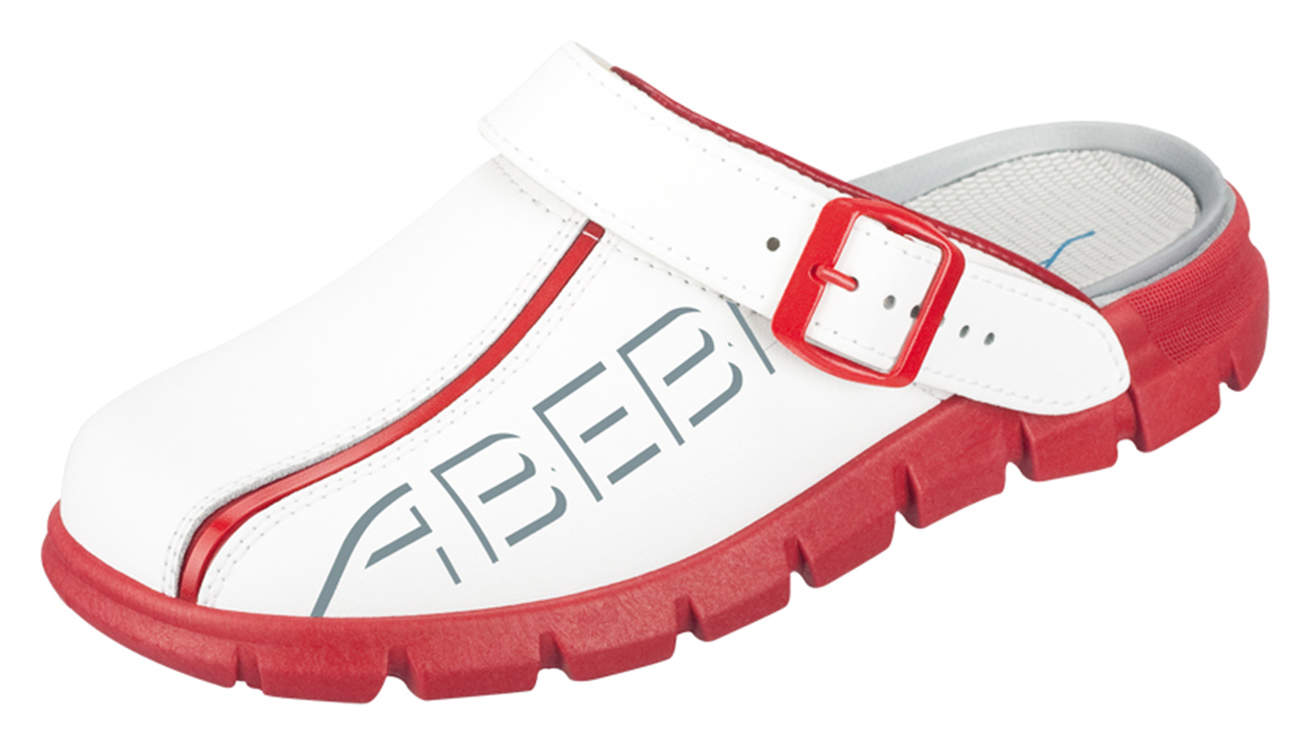 Berufsschuhe Dynamic Clog rot mit Aufdruck Berufsschuhe Dynamic Clog rot mit Aufdruck