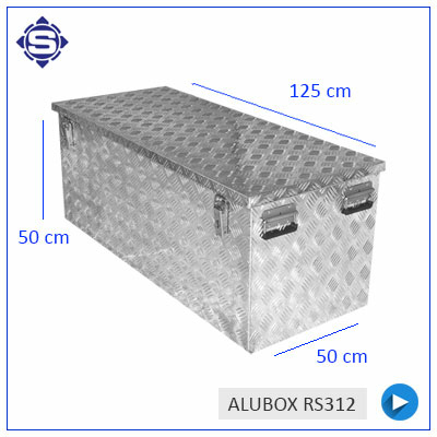 Grosse MAXI Alubox 1250 x 500 x 500 mit Haltegriffe