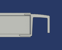 Aluminium Auffahrrampen mit Hakenauflage L: 3500, B: 300, H: 75 mm Achsabstand - Traglast: 1,0/1,5/2,0m - 1650/1720/1970 Kg