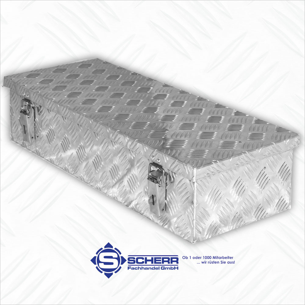 Disselbox aluminium 900x300x350mm kofferslot