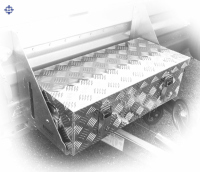 DEICHSEL Aluminium Boxen, L 1078 x B 225 x T 255, 61 Liter