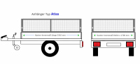 Agados Anhängeraufbau Atlas 3310 x 1700 Laubgitter 70 cm STAHL verzinkt