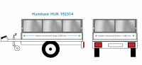 Humbaur Anhängeraufbau HUK 152314, 2300 x 1400...