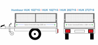 Humbaur Anhängeraufbau HUK 152715, 2680 x 1500 Bordwanderhöhung 60 cm BLECH verzinkt