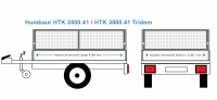 Humbaur Anhängeraufbau HTK 3500.41, 4100 x 2100 Bordwanderhöhung 60 cm BLECH verzinkt