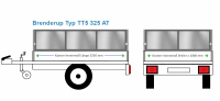 Brenderup Anhängeraufbau Typ TT5 325 AT, 3250  x...