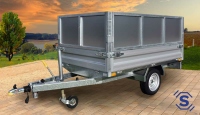 Blechbordwand Hapert Anhängeraufbau Cobalt HM-2 Ferro, 3750 x 1800 100 cm Mit Pendelbordwand