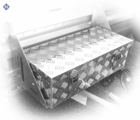 DEICHSEL Aluminium Boxen, L 600 x B 250 x T 150, 23 Liter