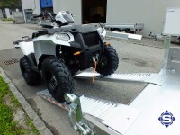 Aluminium Auffahrrampen L: 2230, B: 350, H: 85 mm Achsabstand - Passend für Humbaur Hochlader