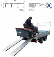 Gelochte Rampe L:2500 B: 300 H: 60mm, Traglast bis 1700 Kg