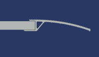 Gelochte Rampe L:2500 B: 300 H: 60mm, Traglast bis 1700 Kg